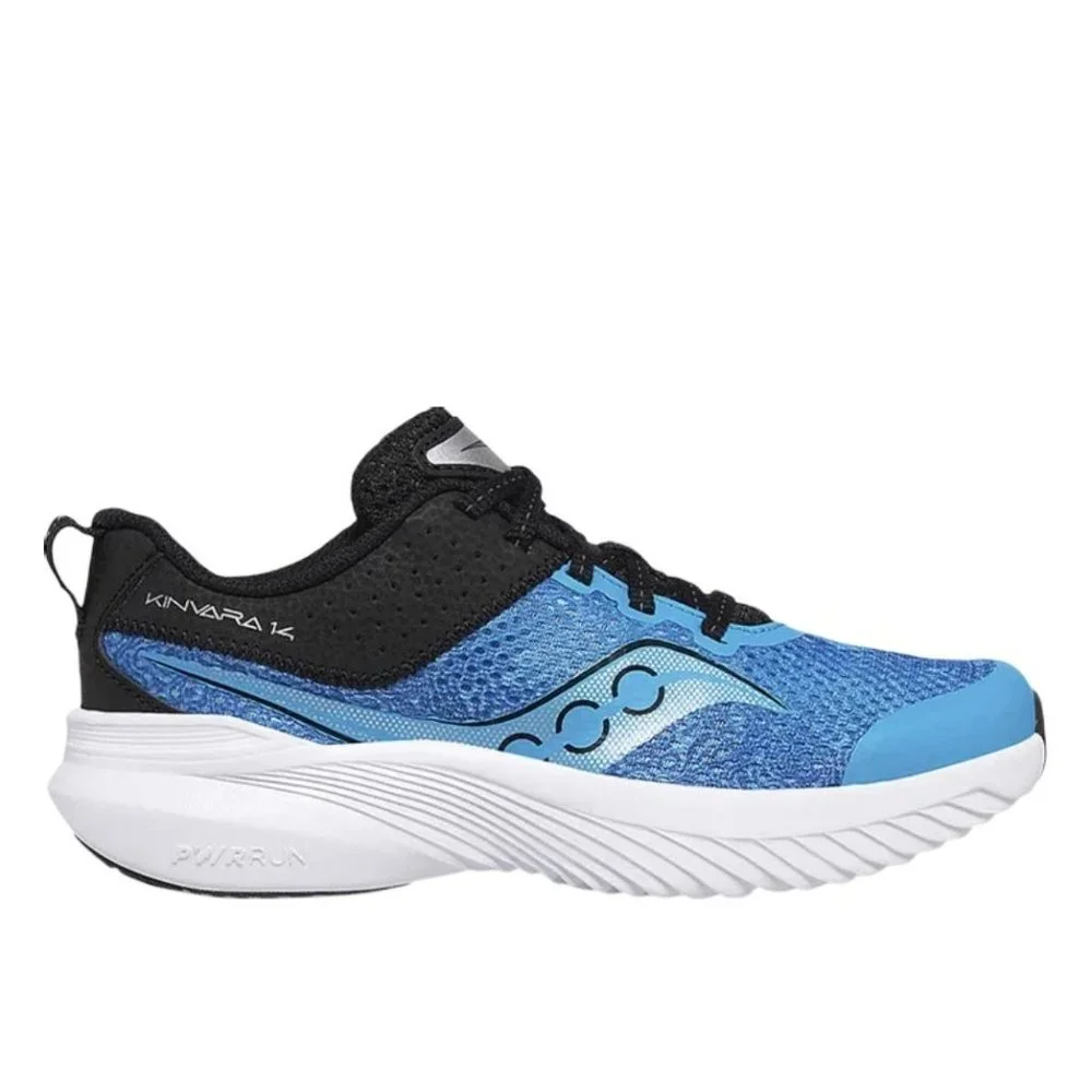 Saucony NWOB Sz 5 Blue/Black Unisex-Child Kinvara 14 Lace to Toe Sneaker